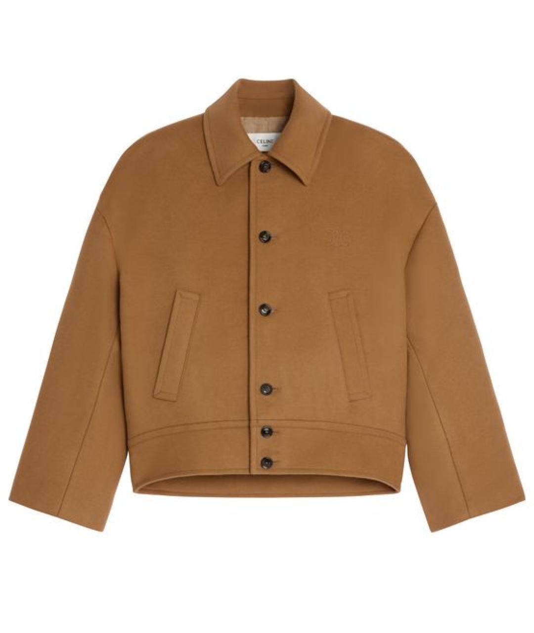 CELINE Коричневая шерстяная куртка, фото 1