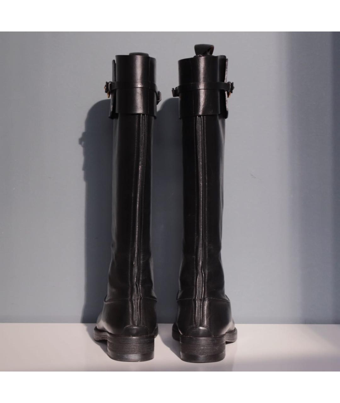 GUCCI Черные кожаные сапоги, фото 4