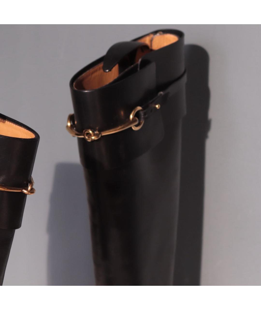 GUCCI Черные кожаные сапоги, фото 5
