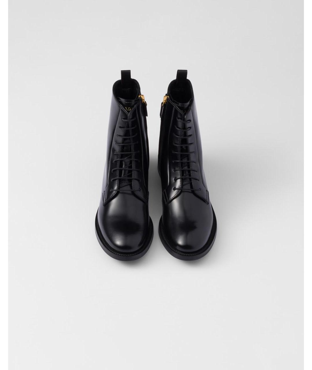 PRADA Черные кожаные ботильоны, фото 3