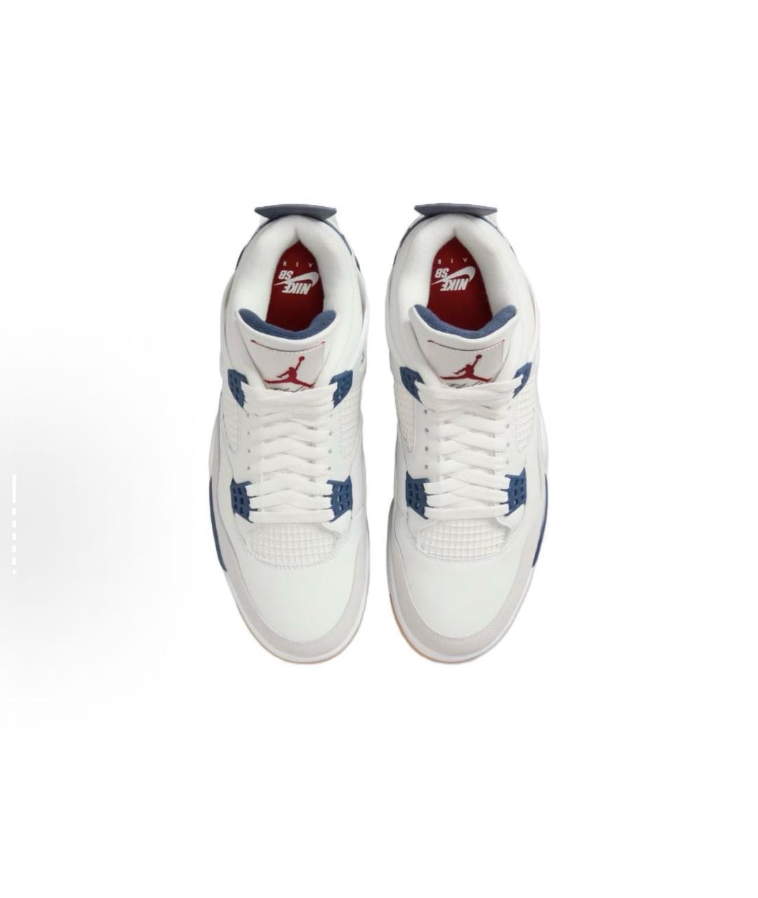 JORDAN Белые кожаные низкие кроссовки / кеды, фото 4