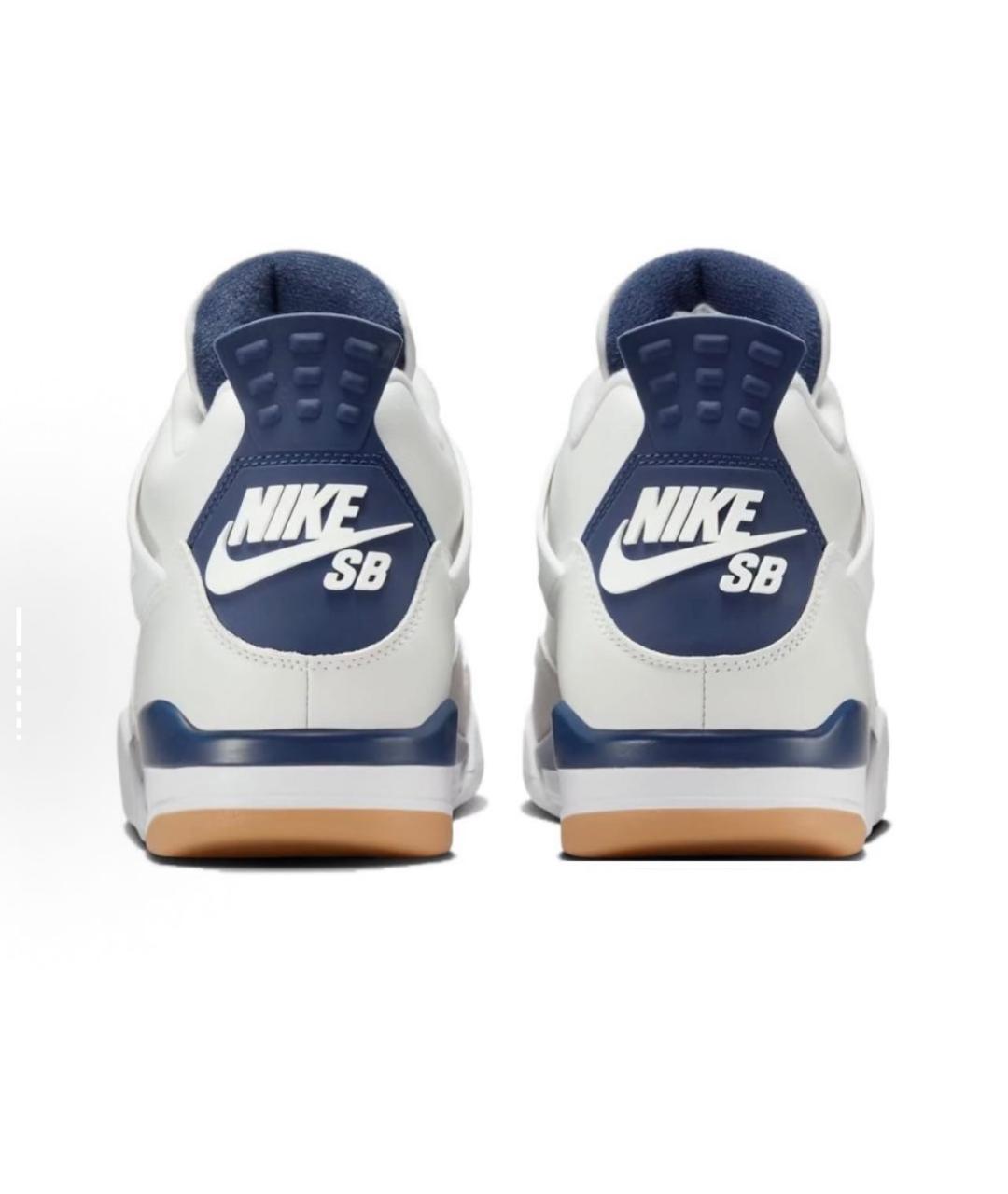 JORDAN Белые кожаные низкие кроссовки / кеды, фото 5