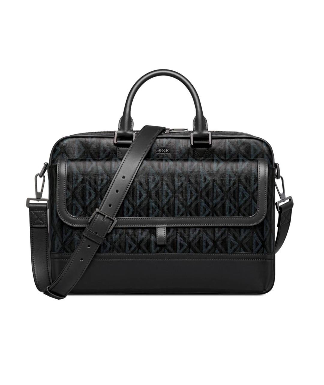 CHRISTIAN DIOR Черная кожаная сумка на плечо, фото 1