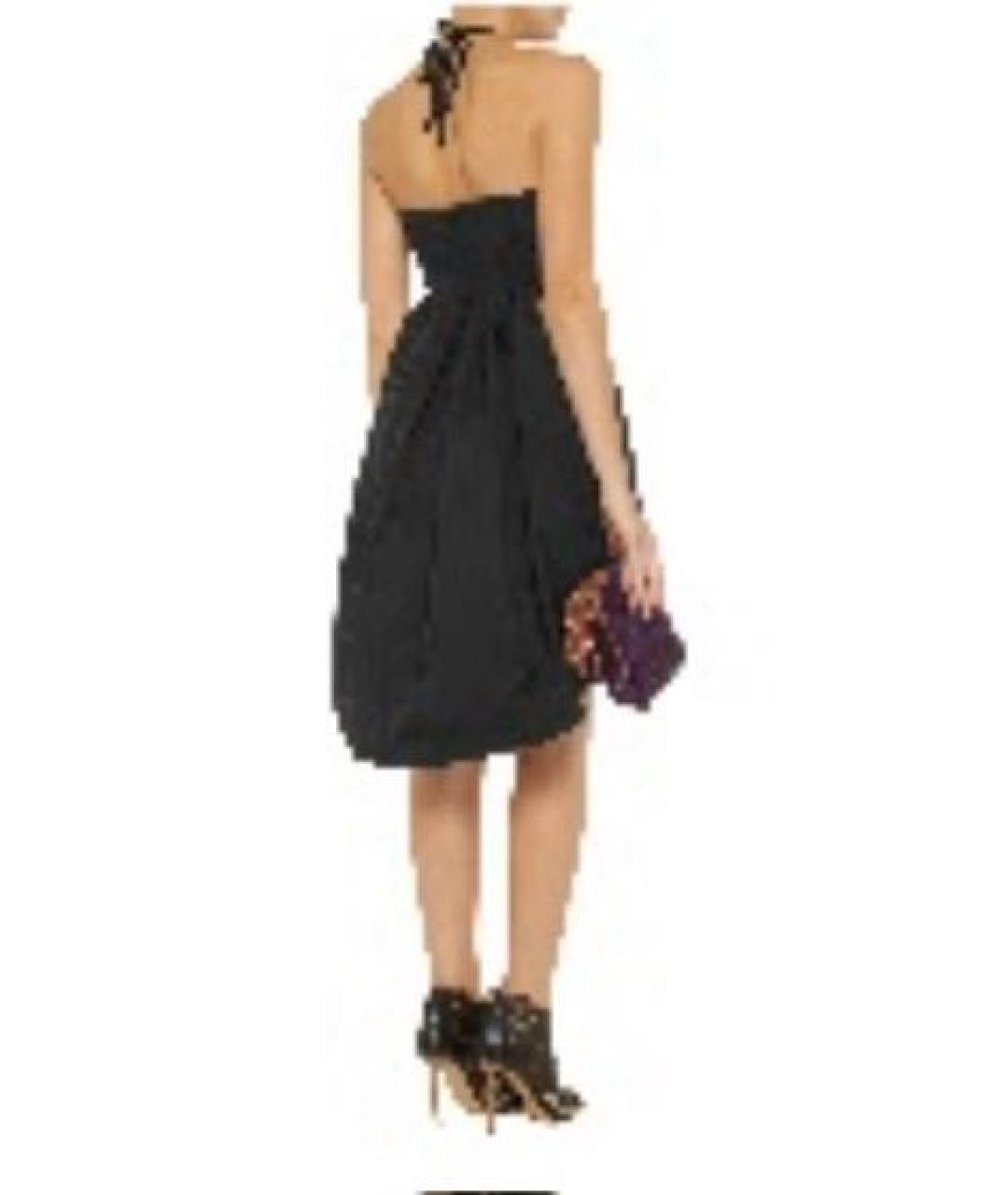 Carven Черное полиэстеровое коктейльное платье, фото 5