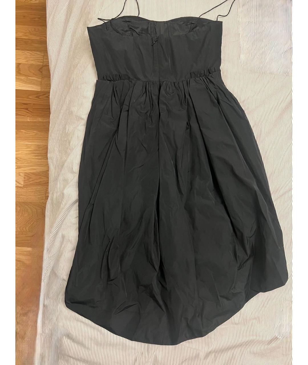 Carven Черное полиэстеровое коктейльное платье, фото 3