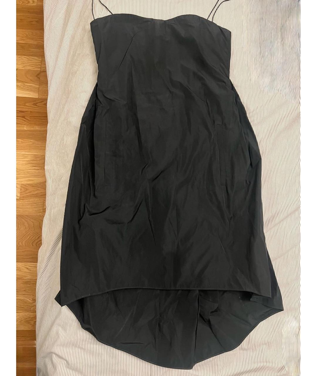 Carven Черное полиэстеровое коктейльное платье, фото 7