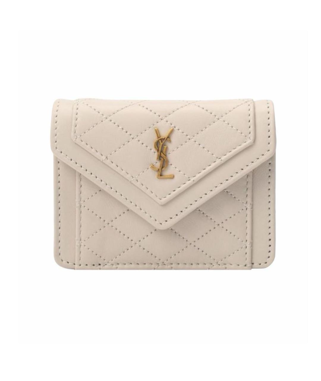 SAINT LAURENT Белая кожаная поясная сумка, фото 5