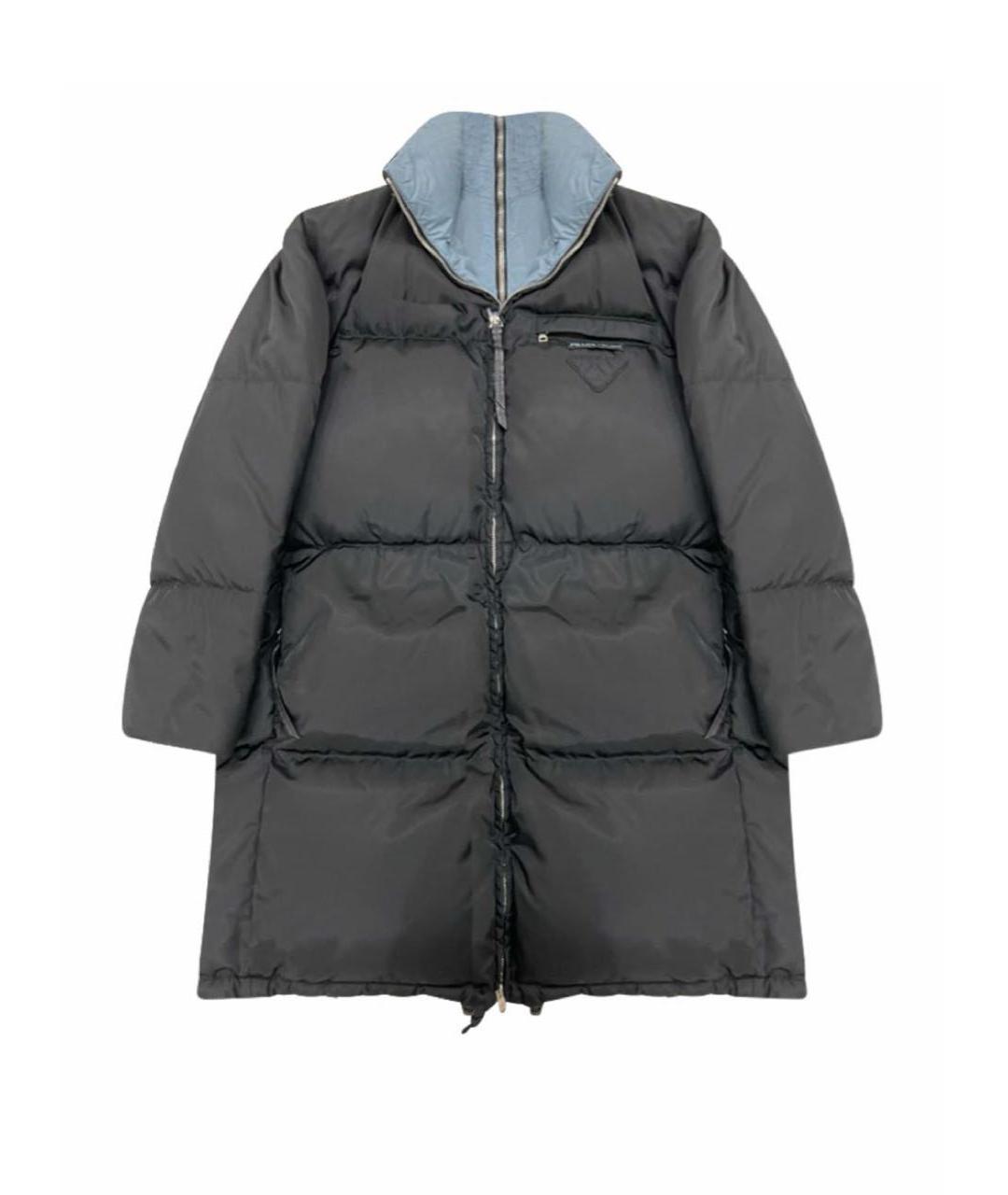 PRADA Черный полиамидовый пуховик, фото 1