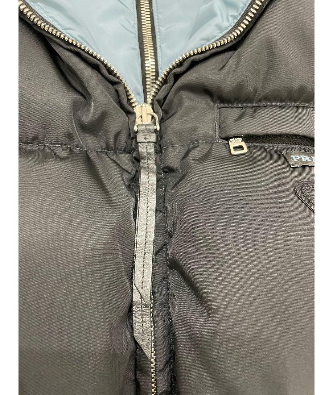 PRADA Черный полиамидовый пуховик, фото 3