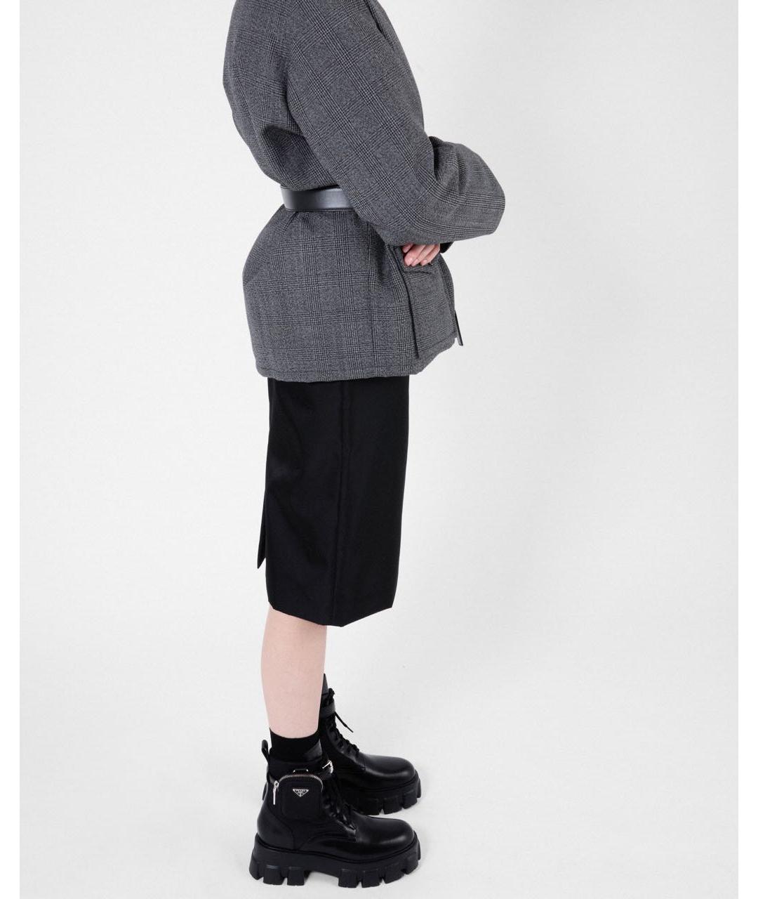 PRADA Черные кожаные ботинки, фото 3