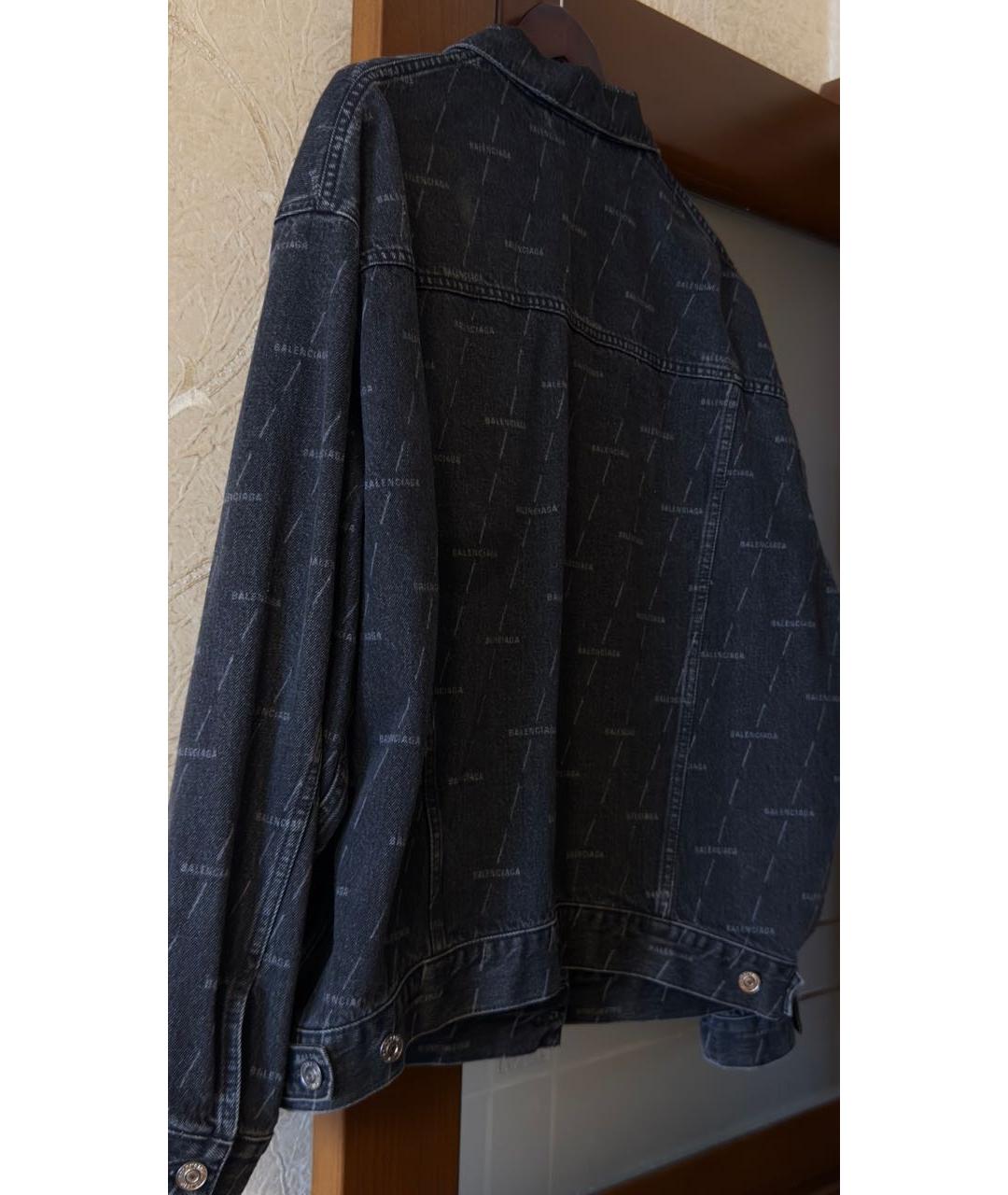 BALENCIAGA Черная деним куртка, фото 2