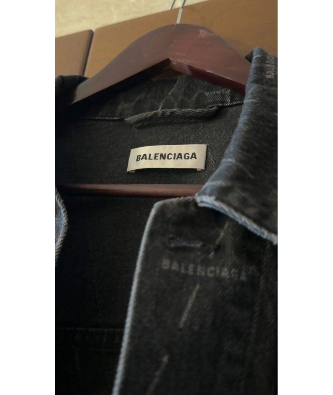 BALENCIAGA Черная деним куртка, фото 3