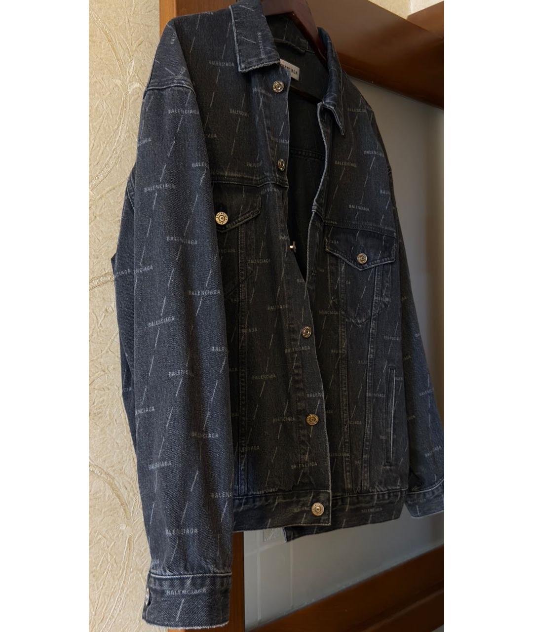 BALENCIAGA Черная деним куртка, фото 4