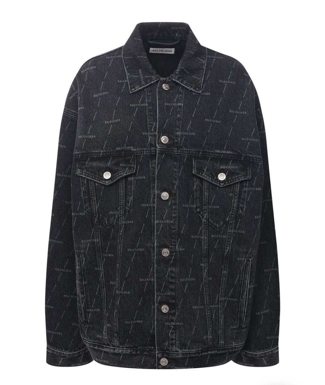 BALENCIAGA Черная деним куртка, фото 1