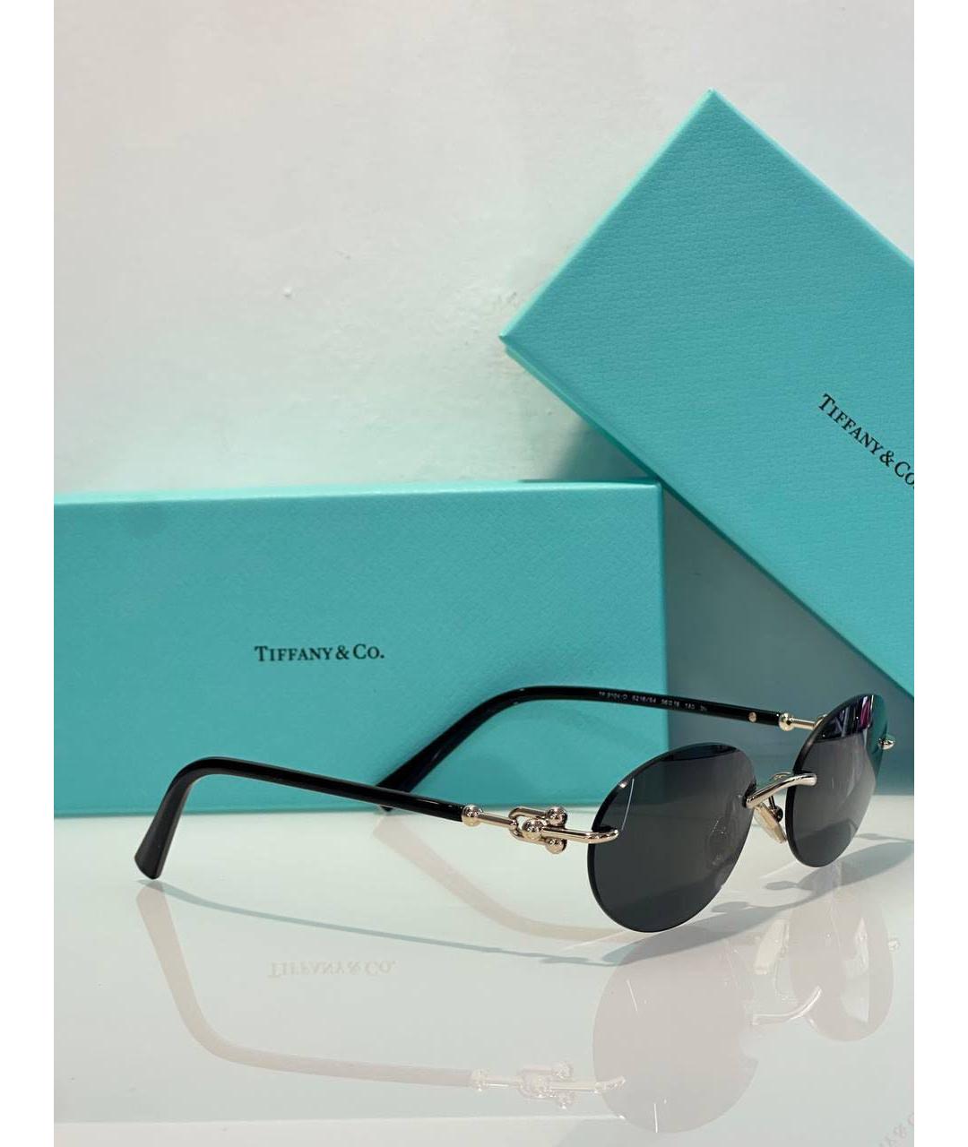 TIFFANY&CO Черные металлические солнцезащитные очки, фото 3