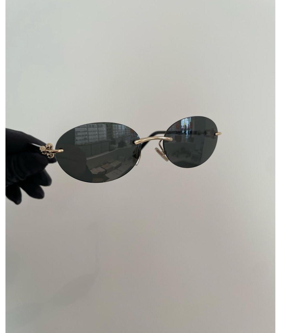 TIFFANY&CO Черные металлические солнцезащитные очки, фото 6
