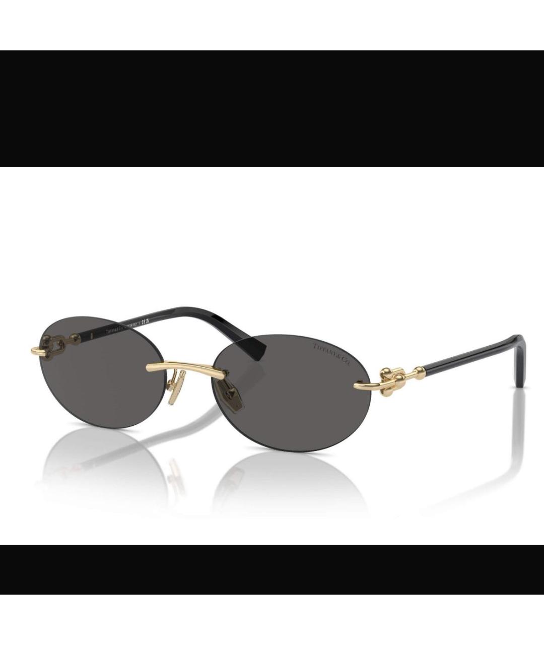 TIFFANY&CO Черные металлические солнцезащитные очки, фото 8