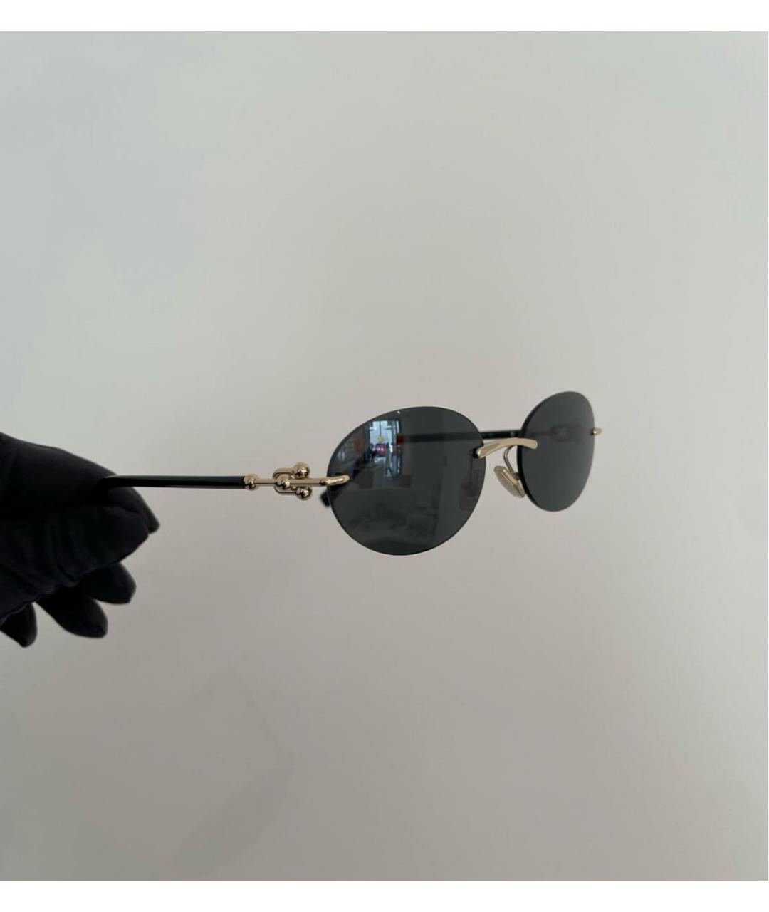 TIFFANY&CO Черные металлические солнцезащитные очки, фото 7