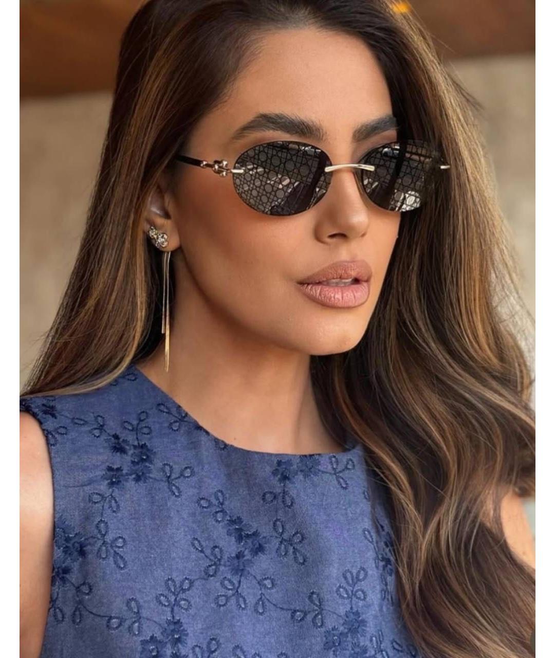 TIFFANY&CO Черные металлические солнцезащитные очки, фото 5