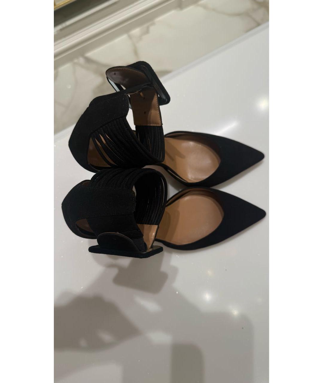 AQUAZZURA Черные замшевые туфли, фото 3