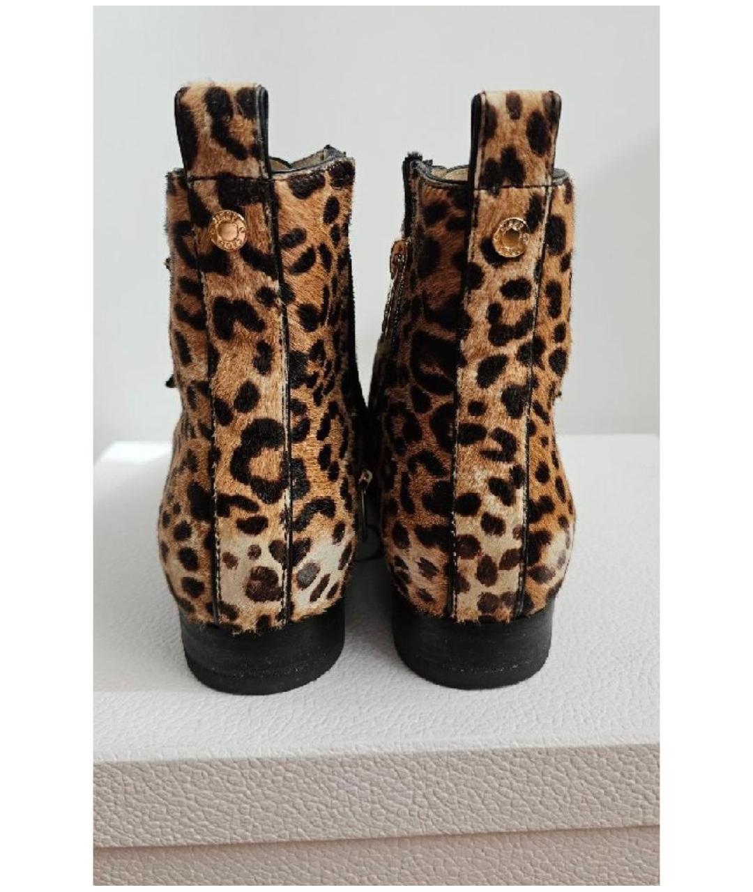 JIMMY CHOO Коричневые кожаные ботинки, фото 4