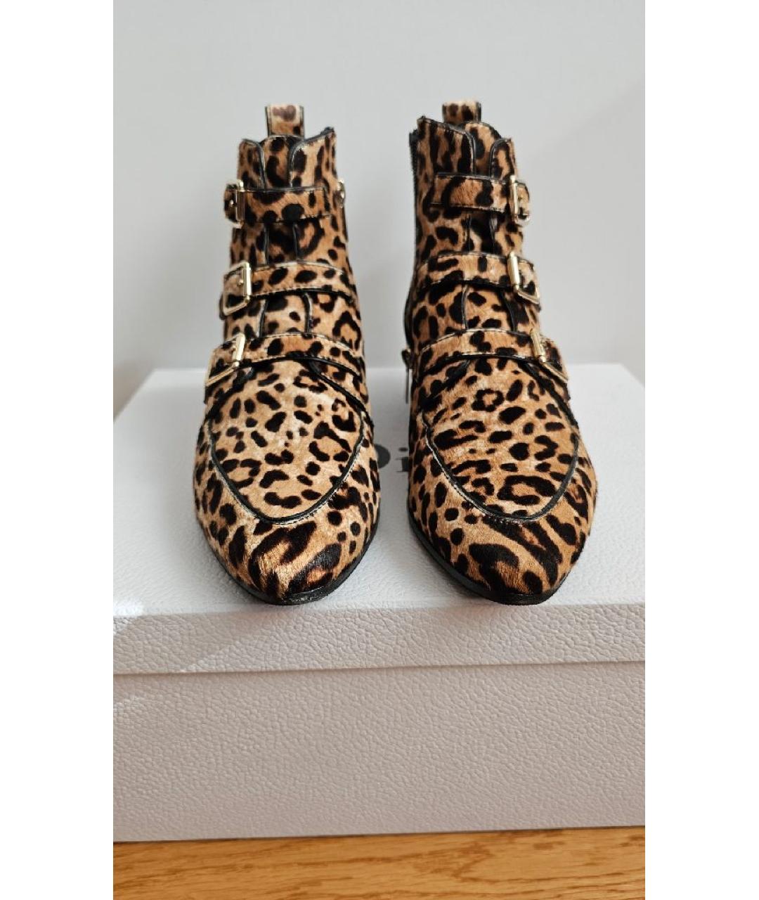 JIMMY CHOO Коричневые кожаные ботинки, фото 2