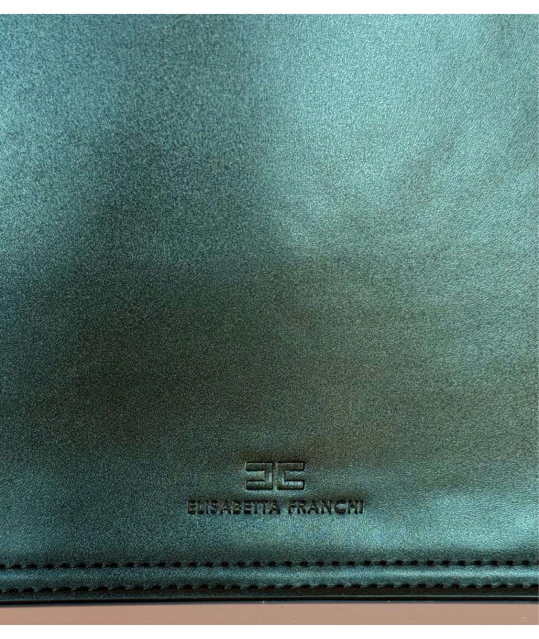 ELISABETTA FRANCHI Черная сумка через плечо из искусственной кожи, фото 3