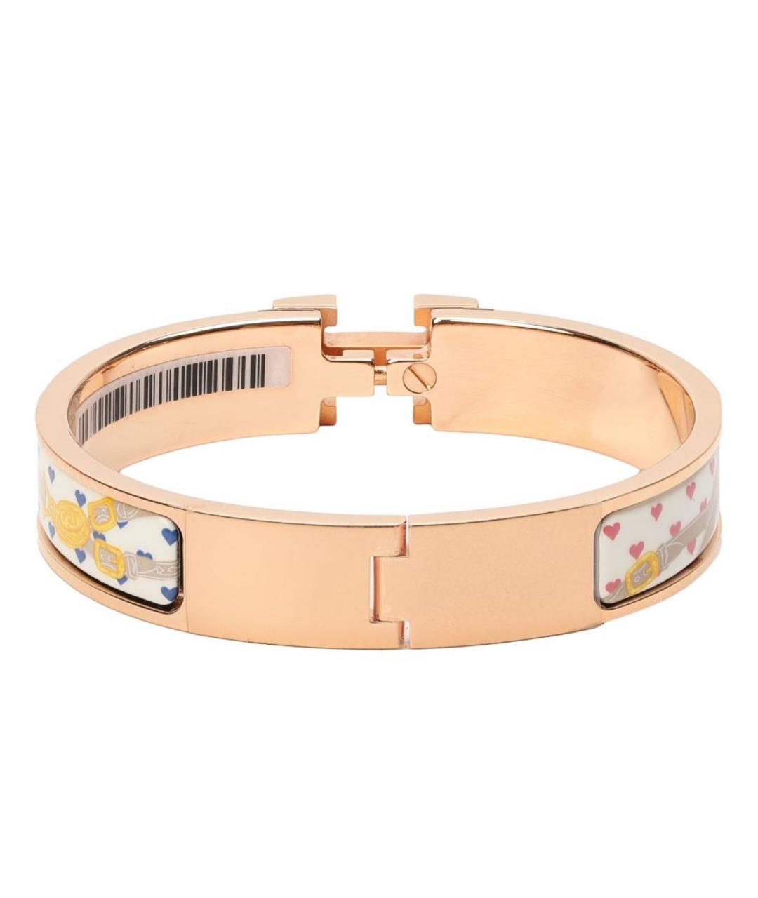 HERMES Золотой металлический браслет, фото 2