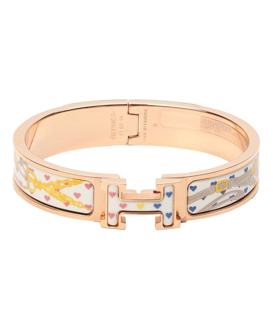 HERMES Золотой металлический браслет, фото 1