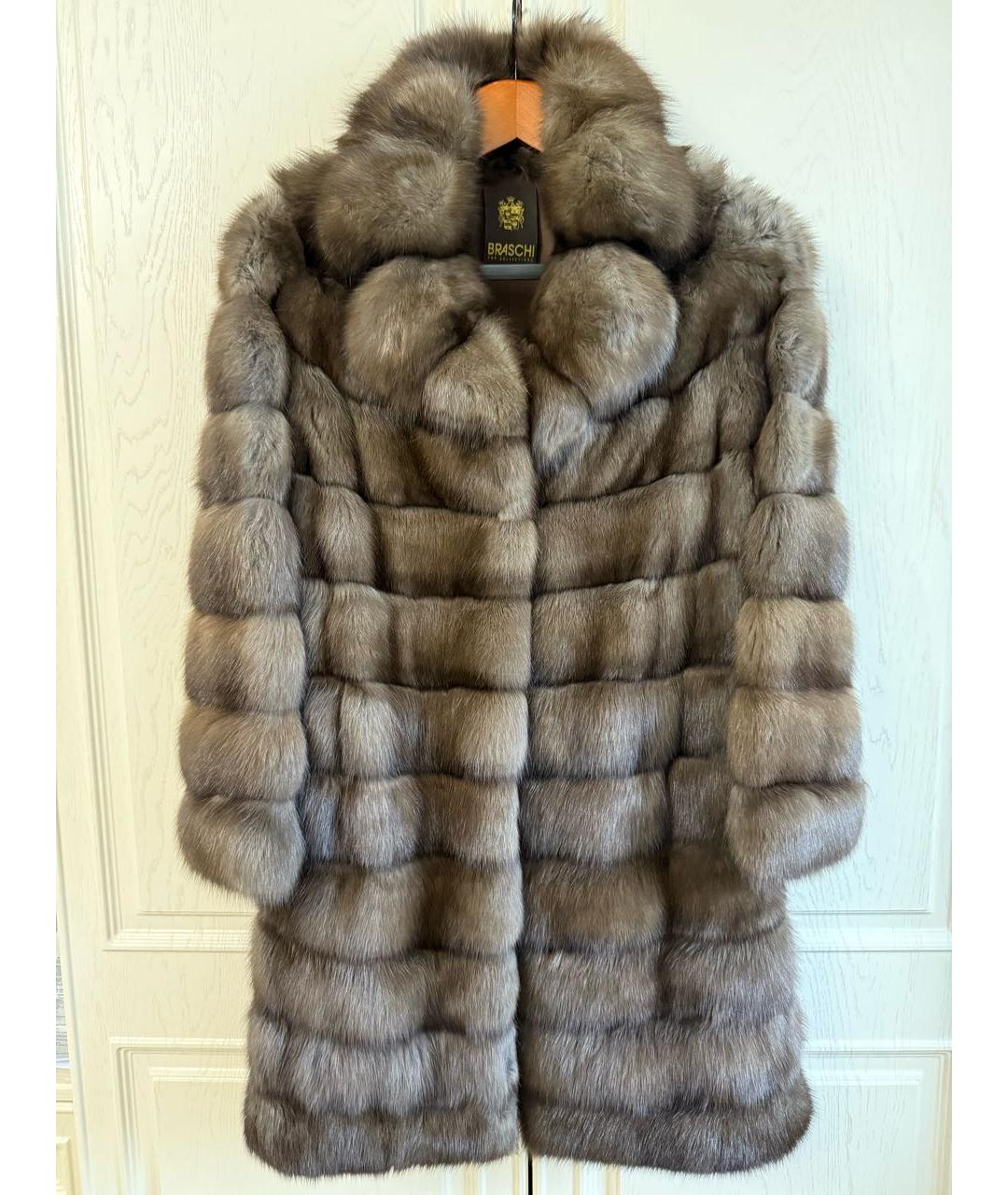 BRASCHI Коричневая меховая шуба, фото 9