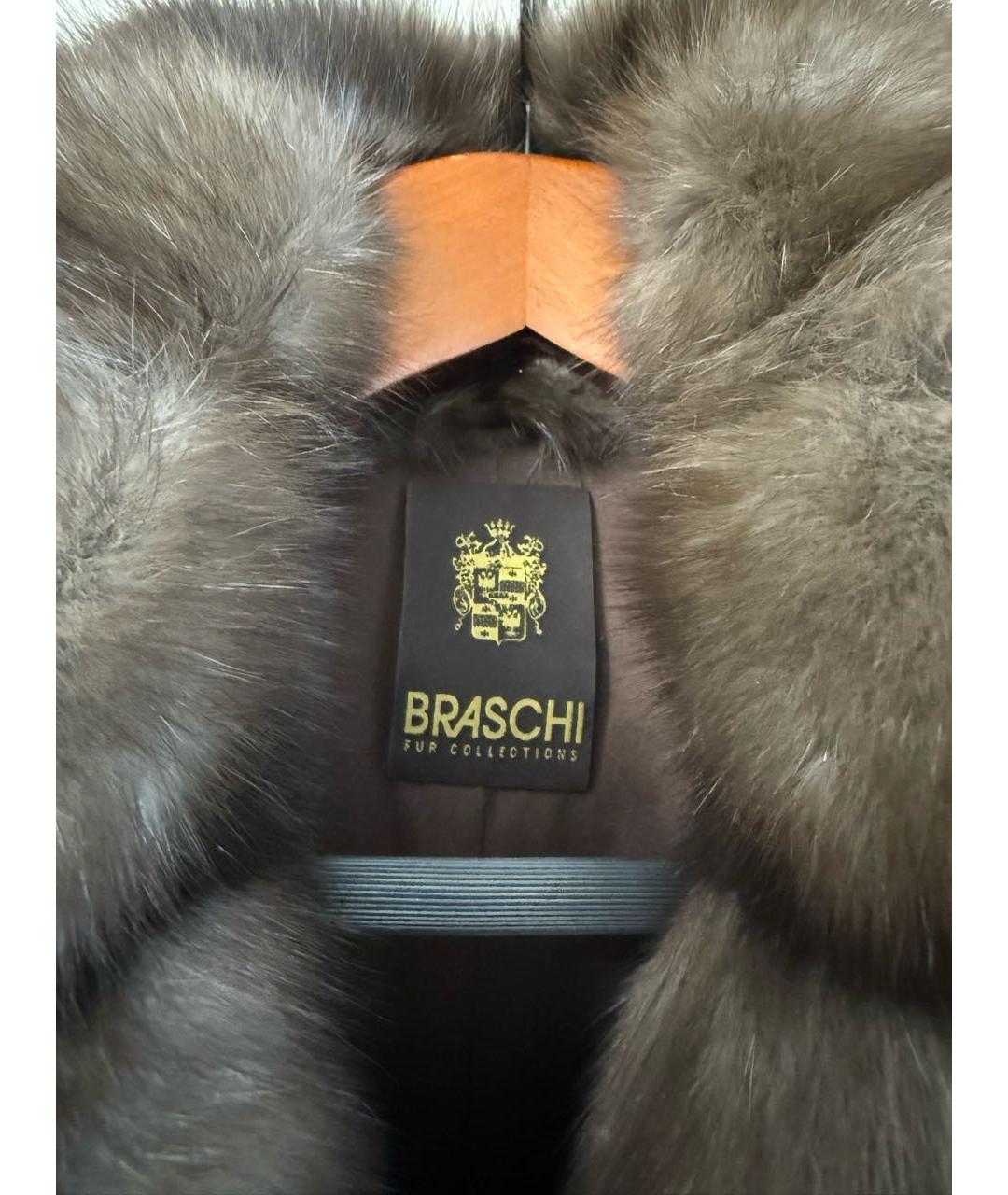 BRASCHI Коричневая меховая шуба, фото 4
