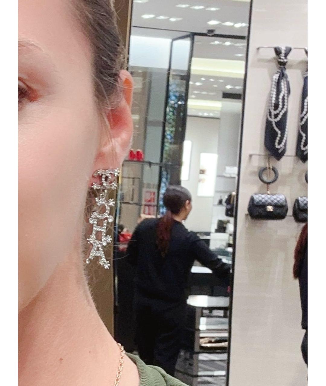 CHANEL Серебряные металлические серьги, фото 4