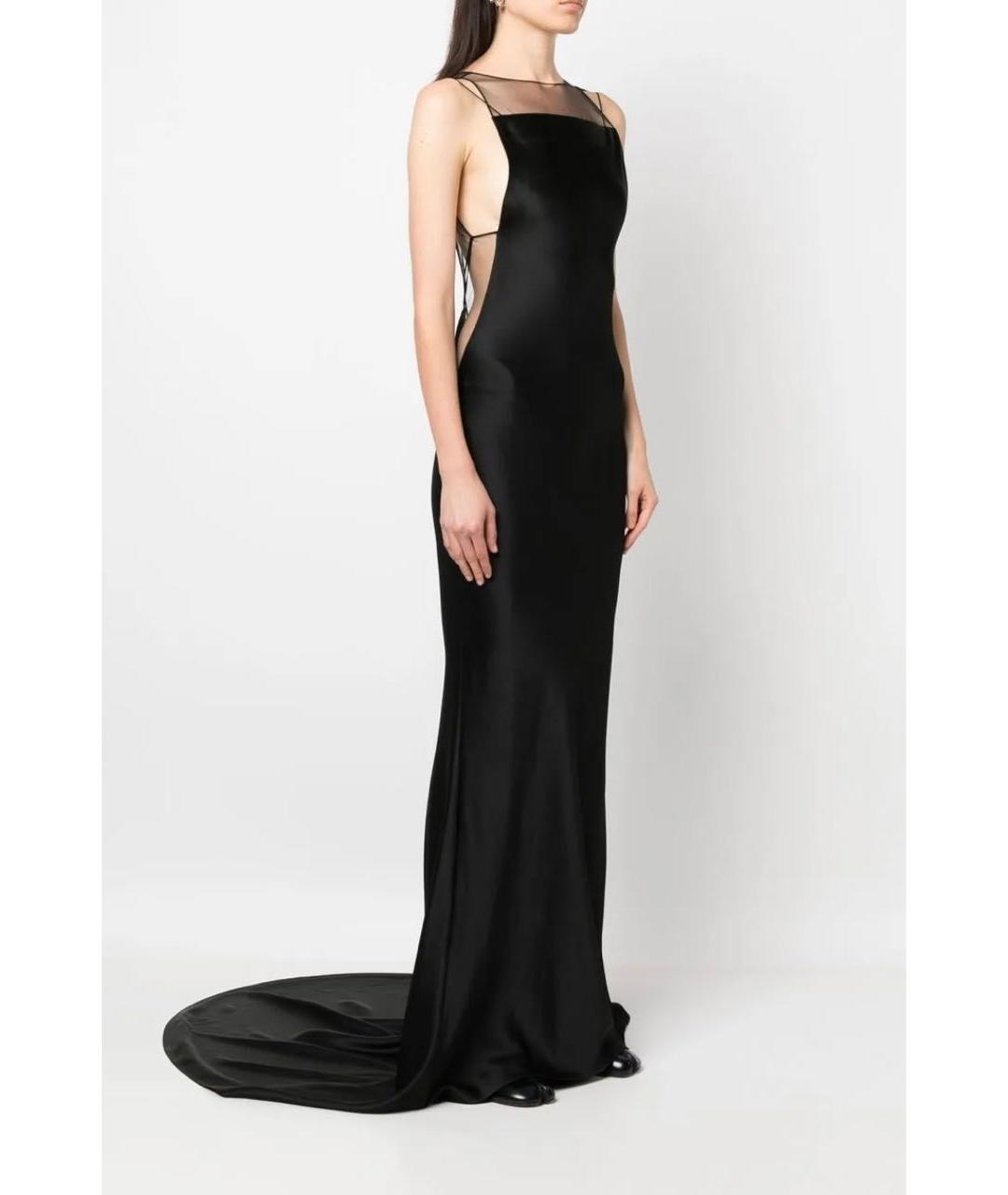 MAISON MARGIELA Черное вискозное вечернее платье, фото 6