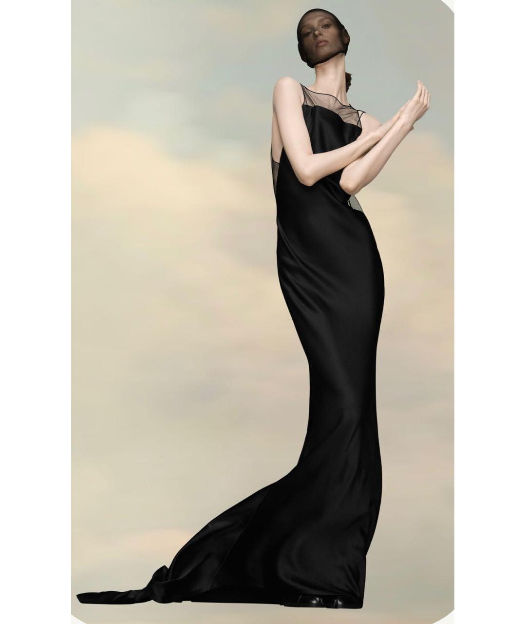 MAISON MARGIELA Черное вискозное вечернее платье, фото 2