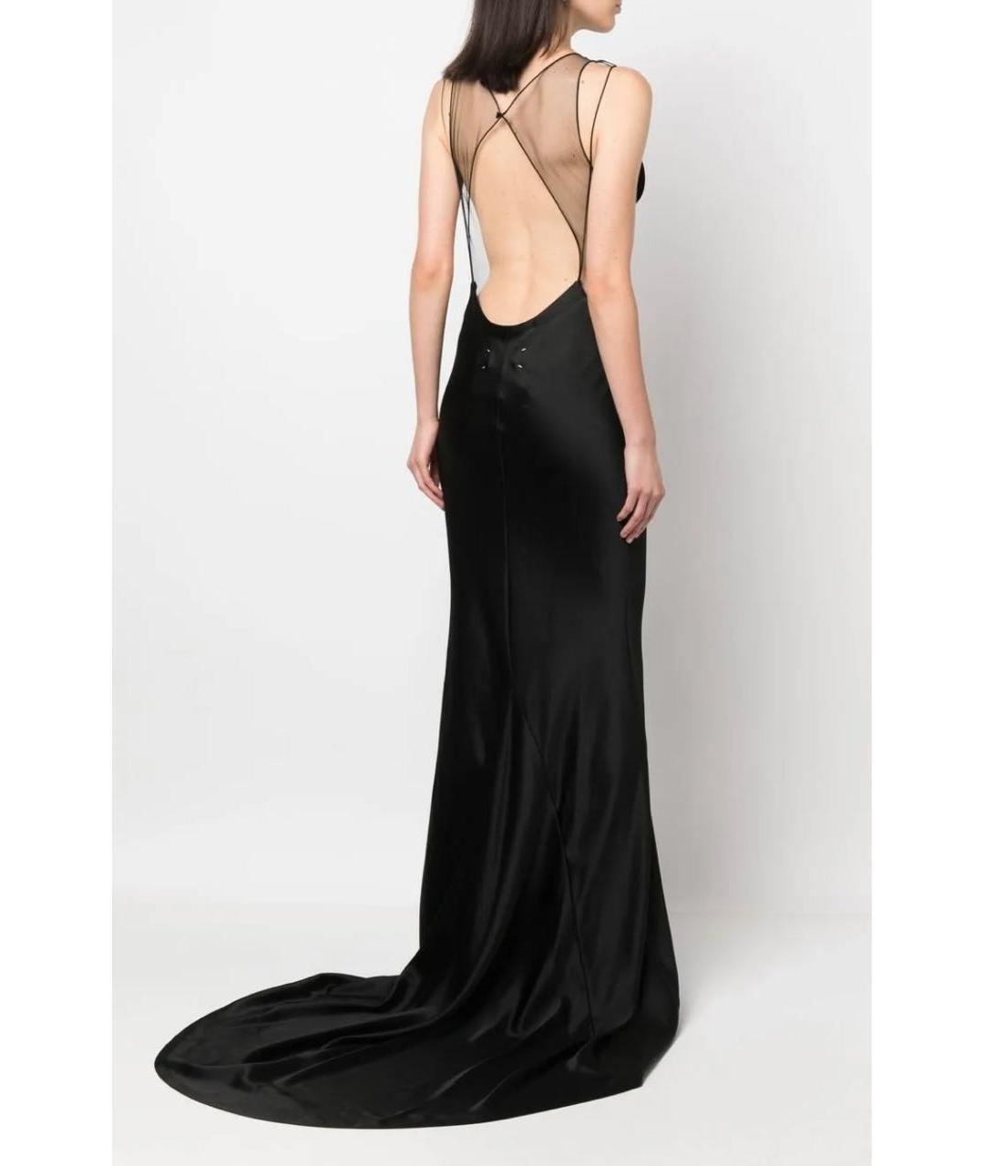 MAISON MARGIELA Черное вискозное вечернее платье, фото 8