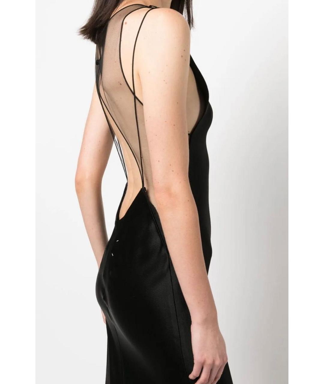 MAISON MARGIELA Черное вискозное вечернее платье, фото 7