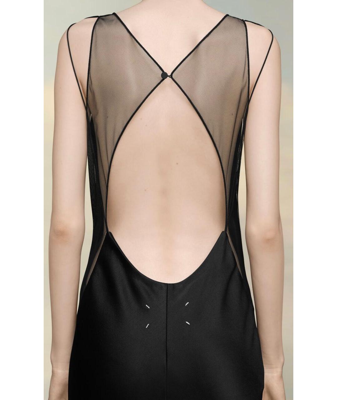 MAISON MARGIELA Черное вискозное вечернее платье, фото 3