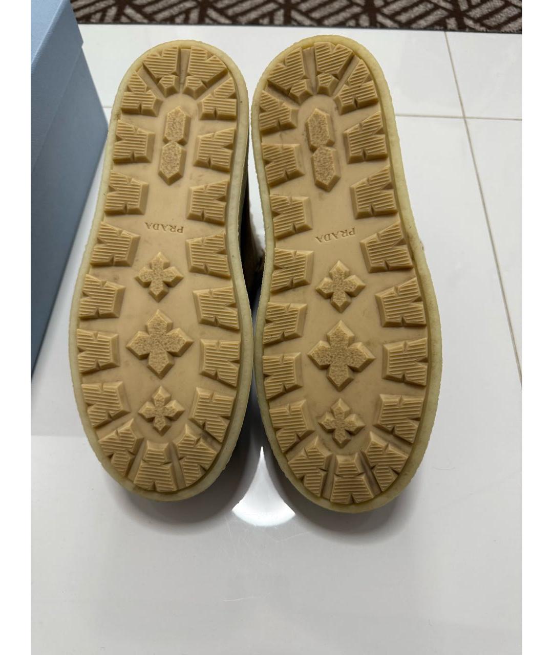 PRADA Коричневые замшевые ботинки, фото 4