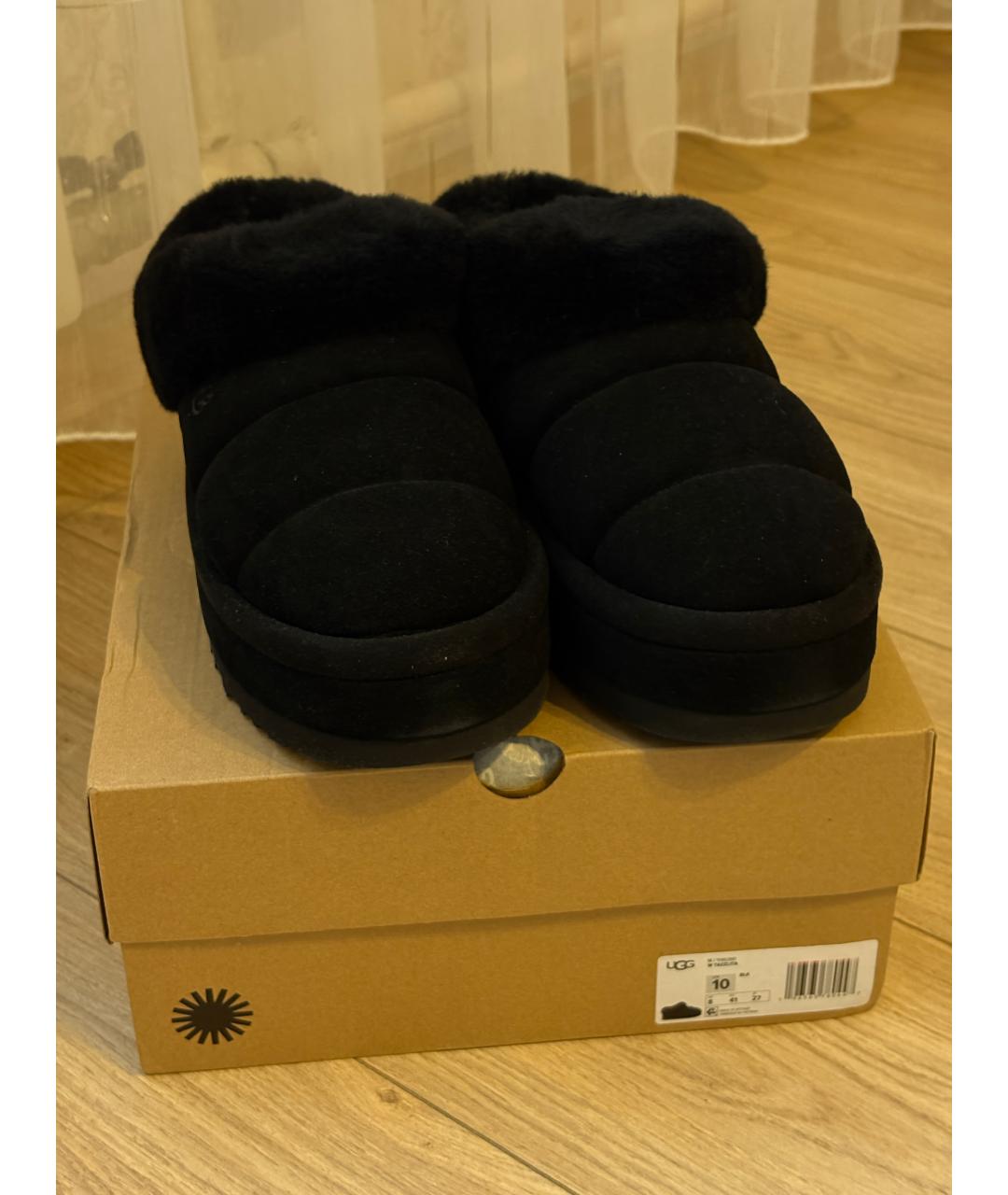 UGG AUSTRALIA Черные замшевые ботинки, фото 4