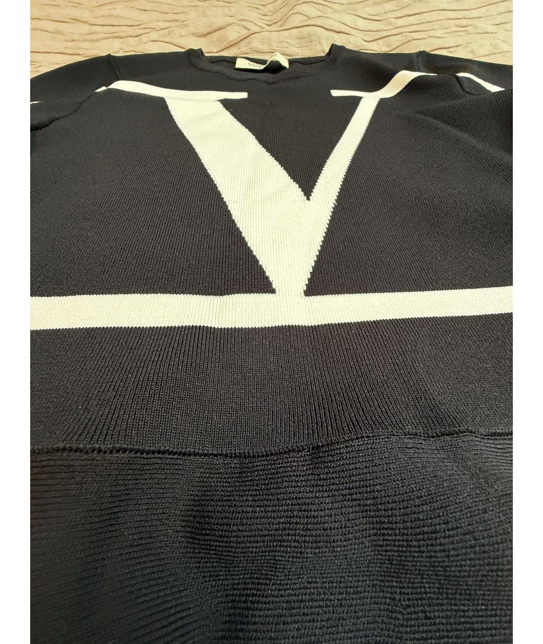 VALENTINO Черное полиэстеровое повседневное платье, фото 5