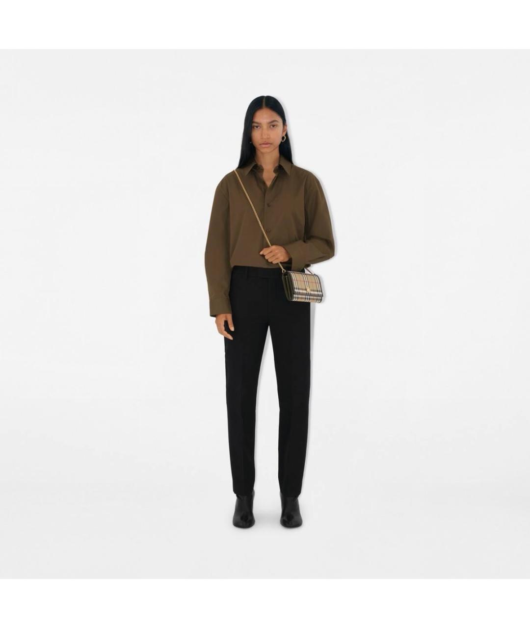 BURBERRY Коричневая кожаная сумка через плечо, фото 2