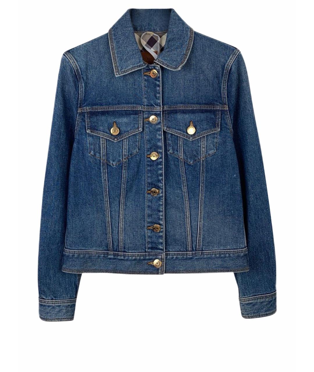 BURBERRY Синяя деним куртка, фото 1
