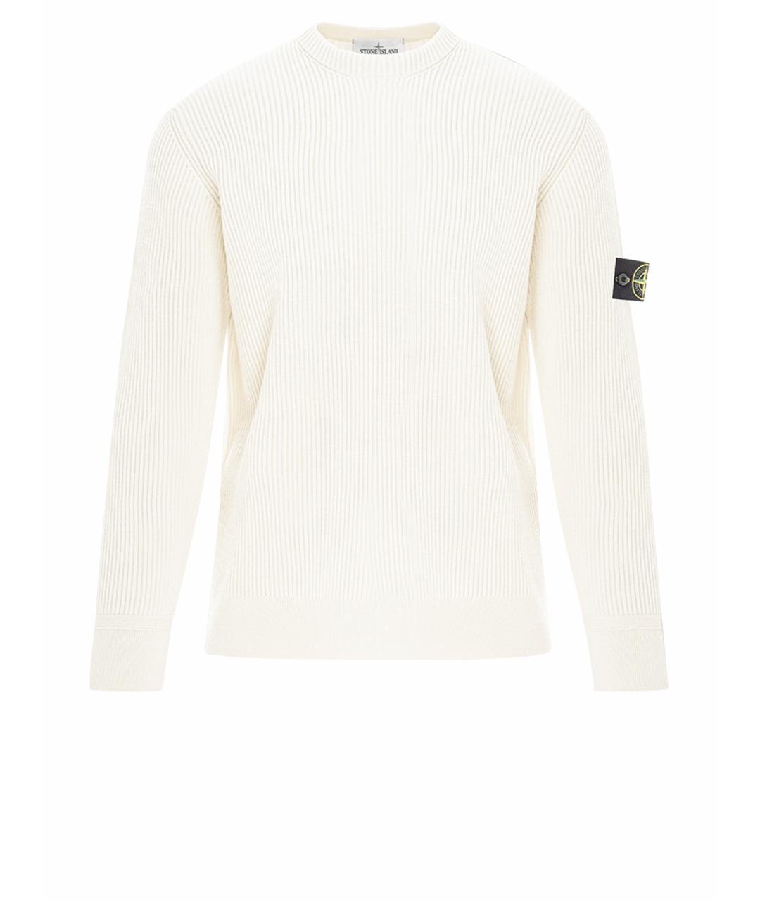 STONE ISLAND Бежевый шерстяной джемпер / свитер, фото 1