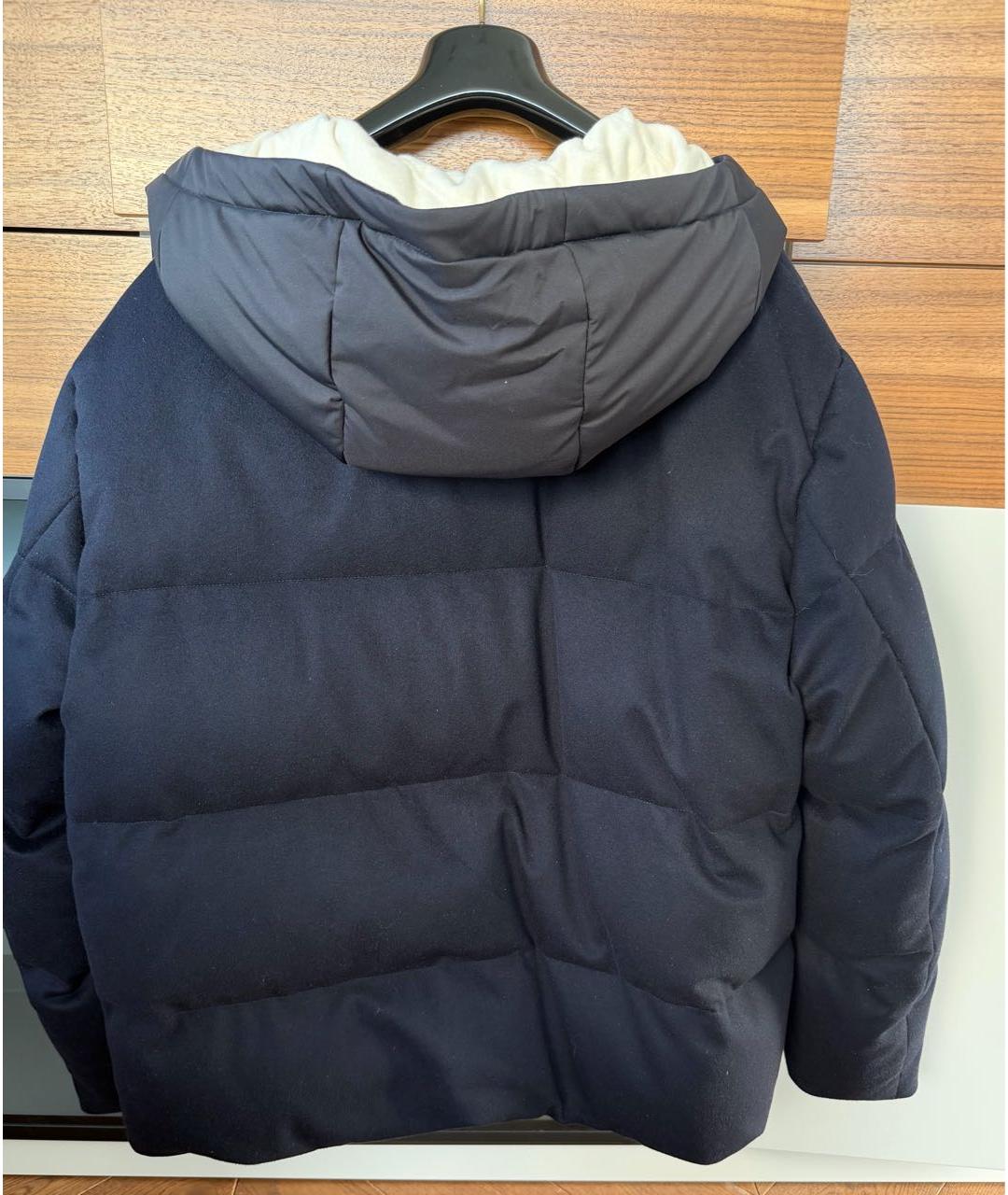 LORO PIANA Темно-синий кашемировый пуховик, фото 3