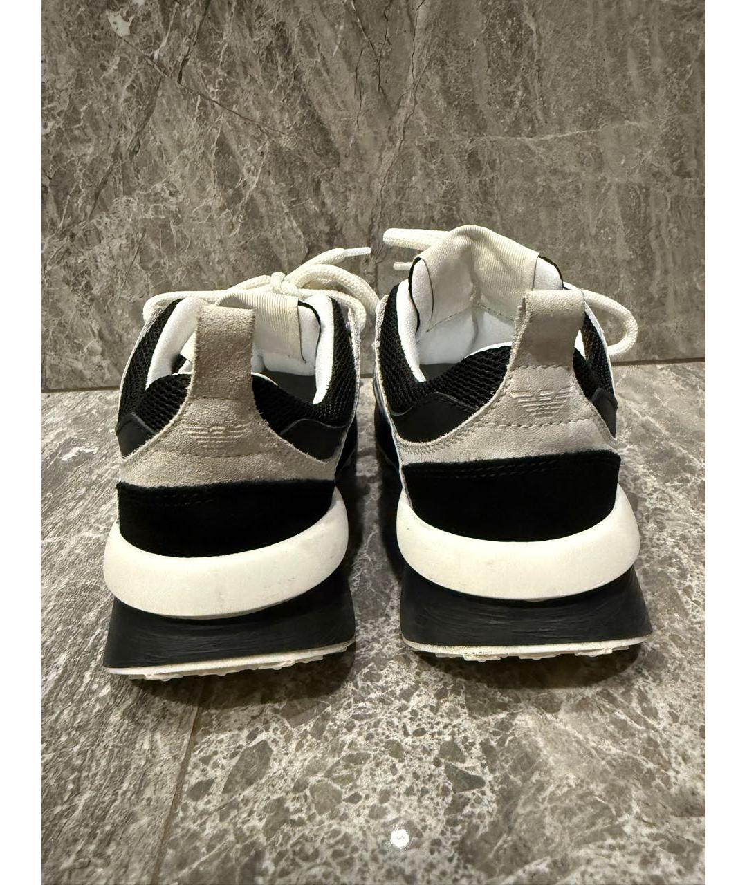 EMPORIO ARMANI Синие кожаные кеды, фото 4