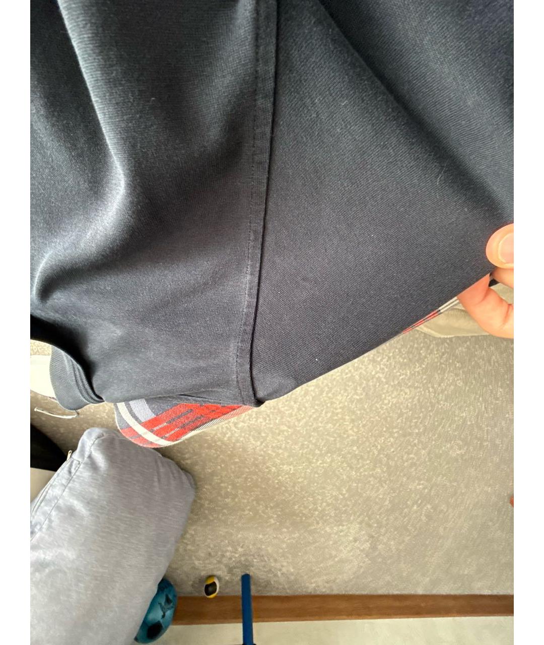 BRIONI Темно-синее хлопковое поло с коротким рукавом, фото 4