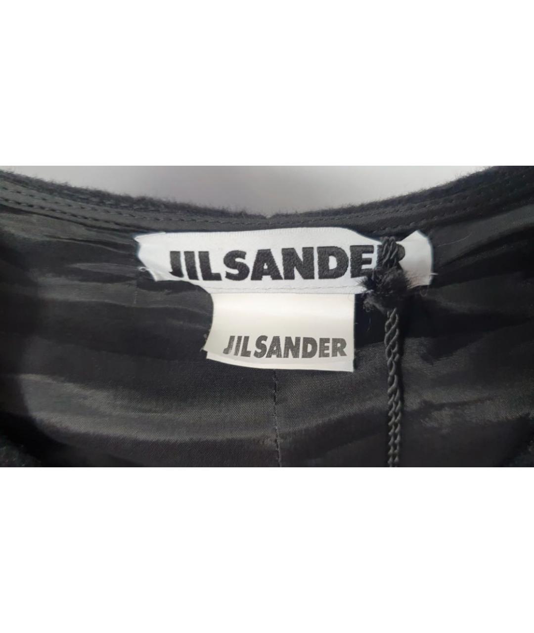 JIL SANDER Черное шерстяное повседневное платье, фото 4