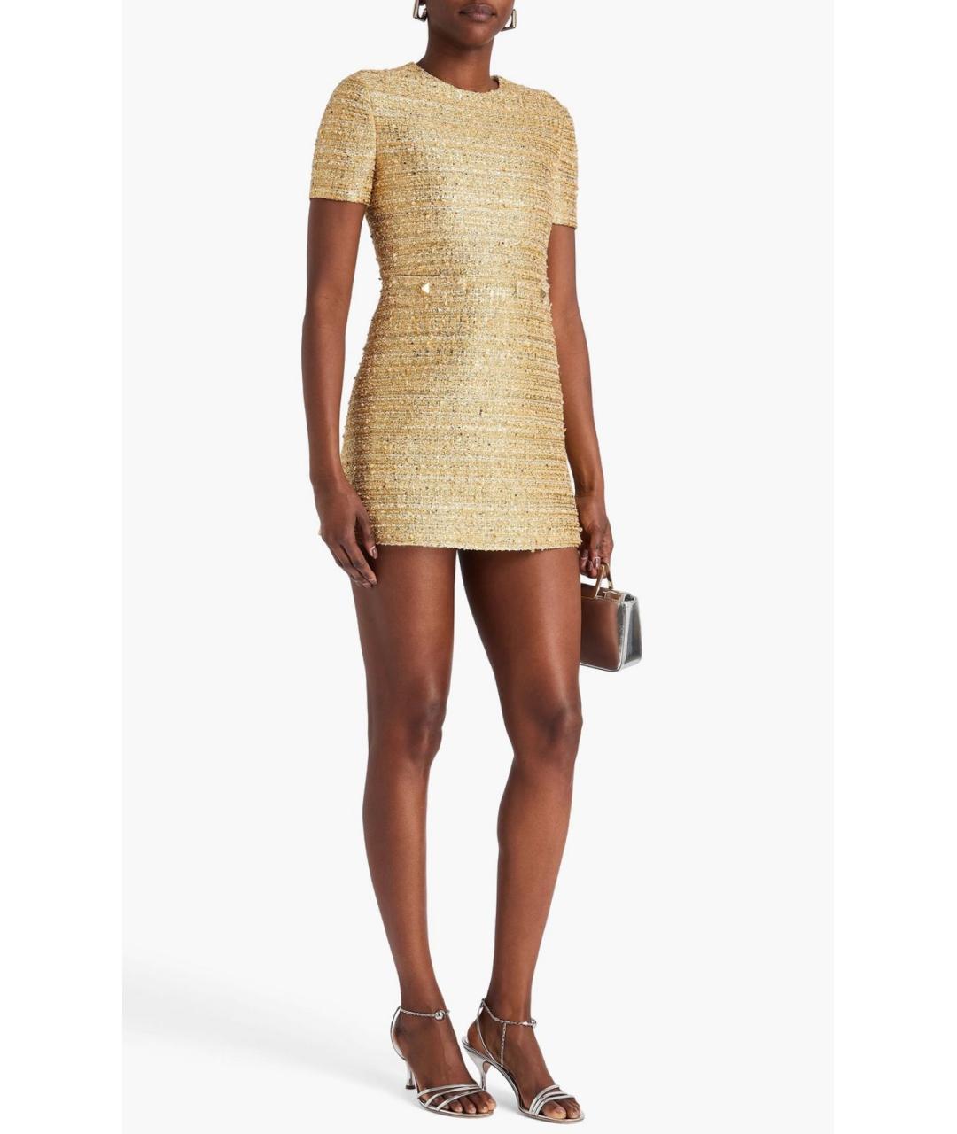 VALENTINO Золотое коктейльное платье, фото 2