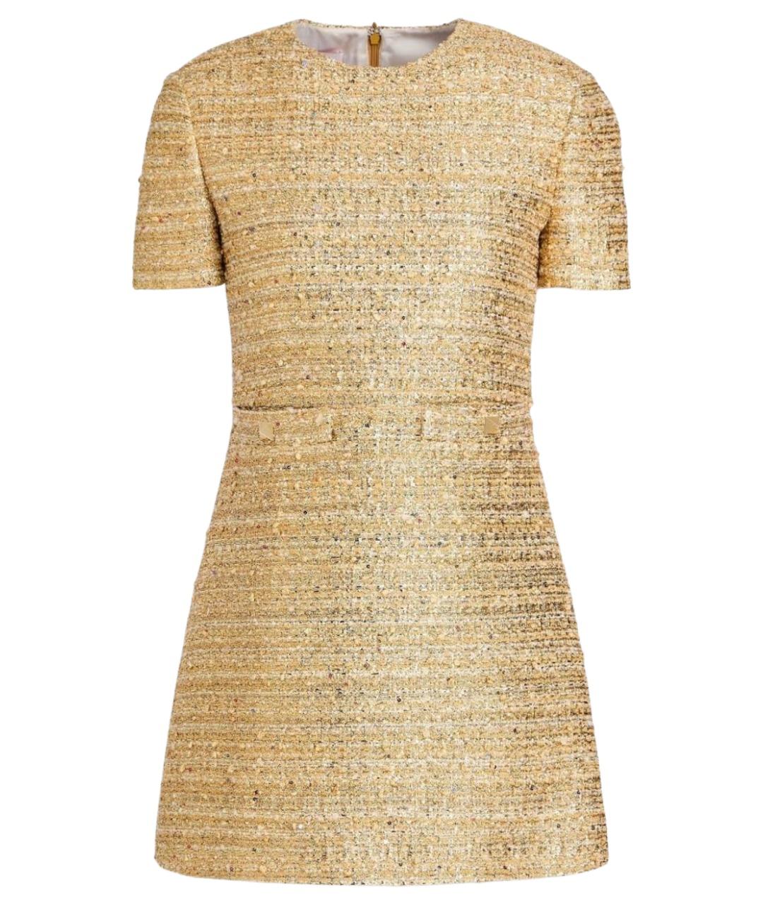 VALENTINO Золотое коктейльное платье, фото 1