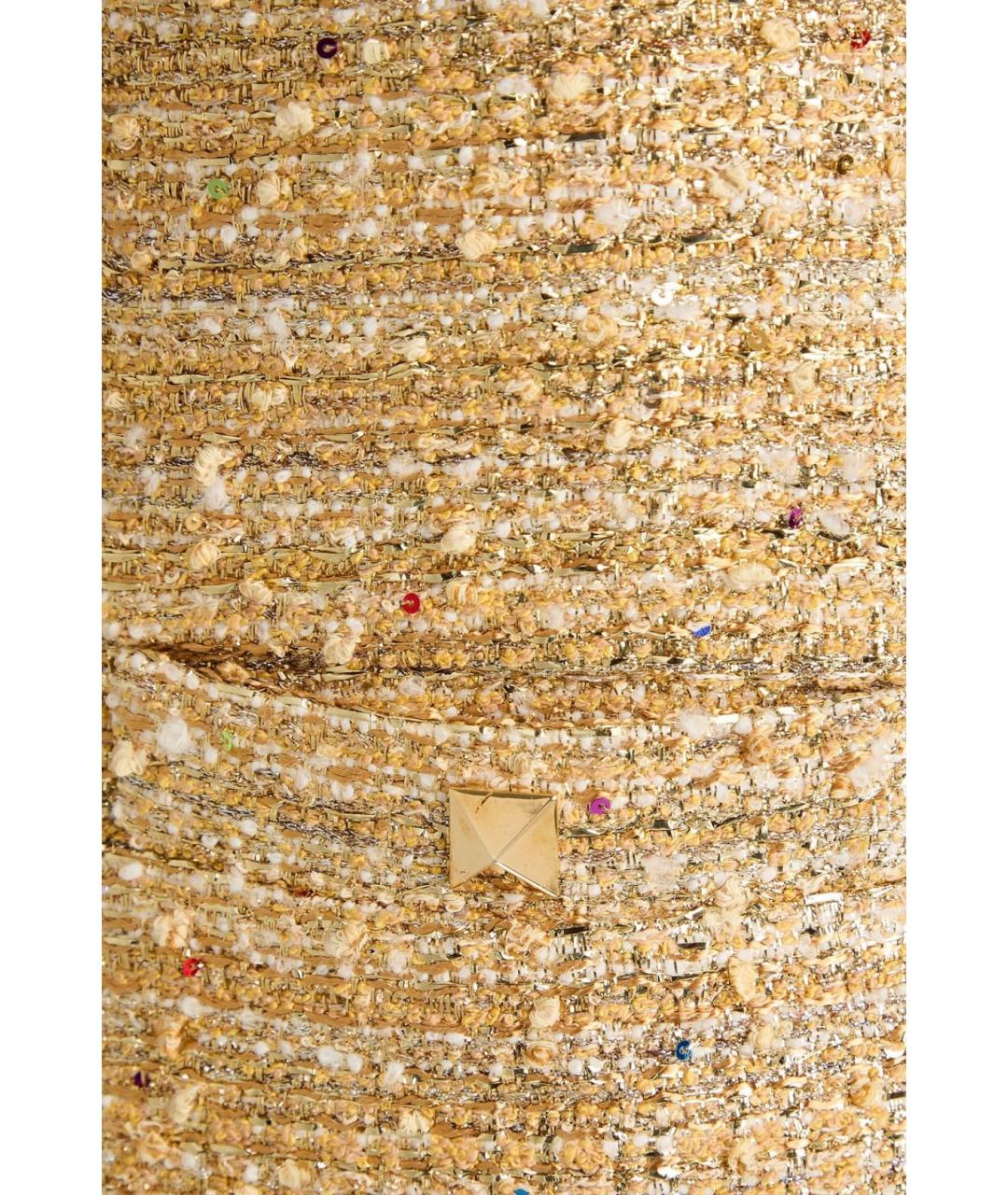 VALENTINO Золотое коктейльное платье, фото 4